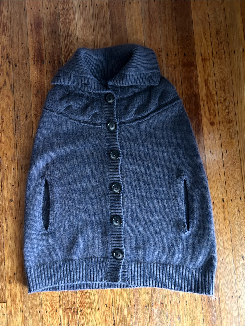 Club Monaco Wool Cashmere Blend Poncho Gray Size XS